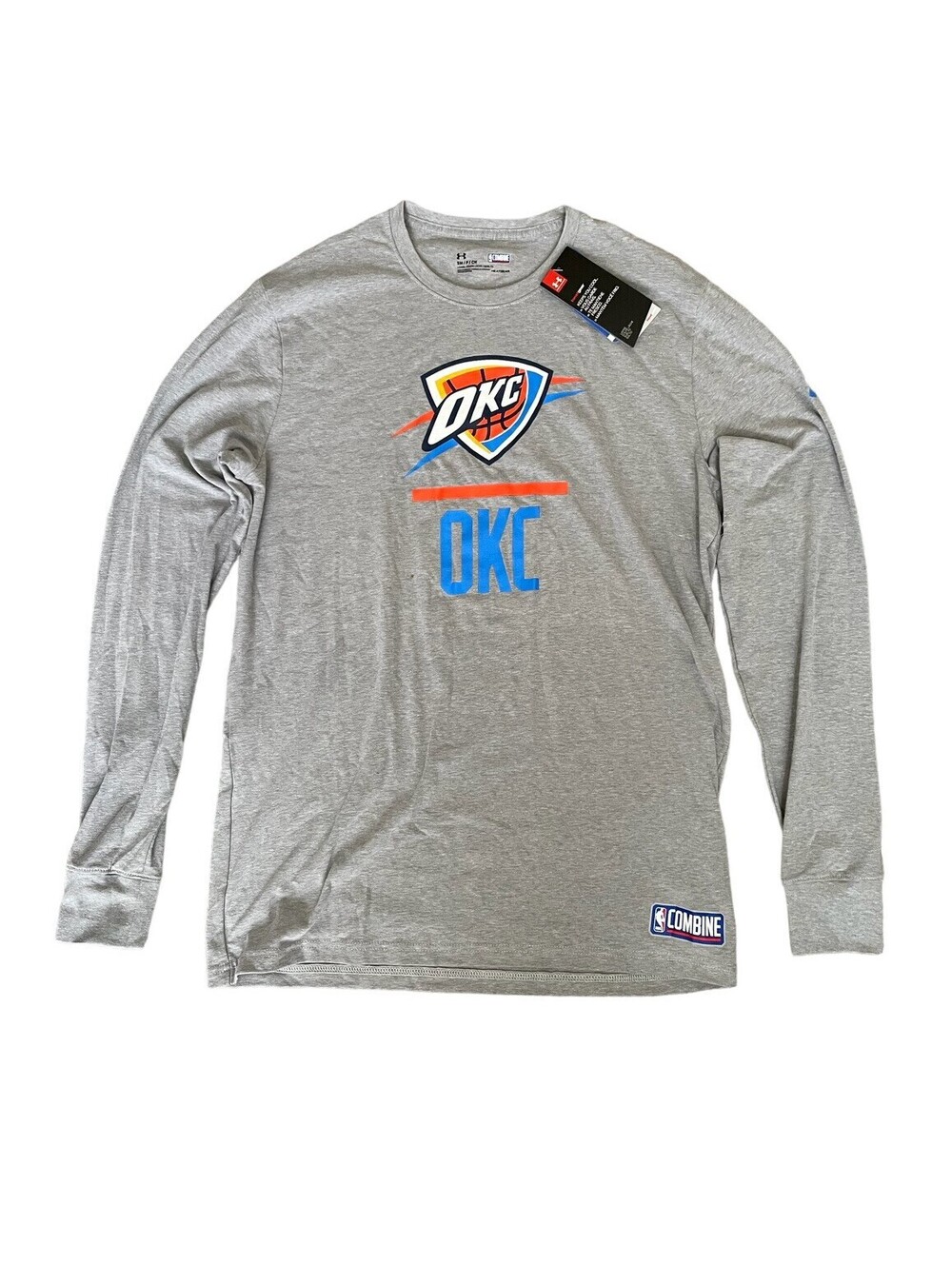 Under Armour Oklahoma City Thunder Gray Long Sleeve Shirt Men’s Size Small New